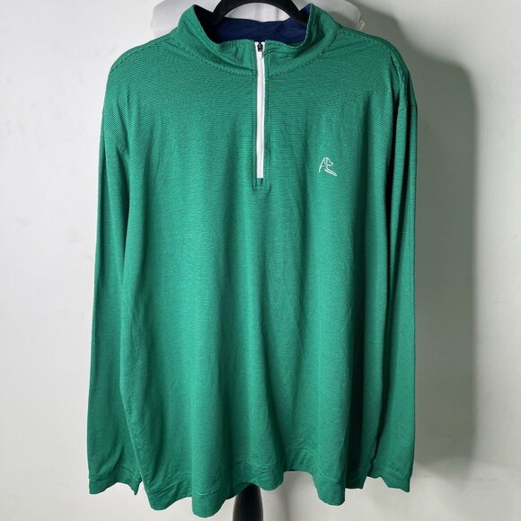 Rhoback Men's Green Q-Zip Up Golf Fleece Adirondack Pullover Size XXXL - Picture 1 of 6